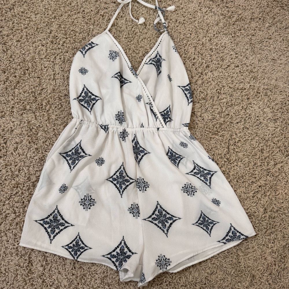 Aqua Halter Romper